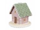 Růžová vánoční perníková chaloupka Gingerbread House - 13*13*12 cm