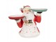 Bílo-červená dekorace figurína Santa Claus s podnosy - 55*33*44 cm