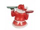 Bílo-červená dekorace figurína Santa Claus s podnosy - 55*33*44 cm