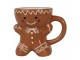 Hnědý keramický hrnek Perníček Gingerbread - 13*9*11 cm / 325 ml Clayre & Eef