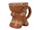 Hnědý keramický hrnek Perníček Gingerbread - 13*9*11 cm / 325 ml Clayre & Eef