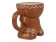 Hnědý keramický hrnek Perníček Gingerbread - 13*9*11 cm / 325 ml Clayre & Eef