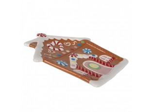 Breakfast Plate Gingerbread House 20x21x2 Cm Brown Ceramic Christmas Decoration - 20*21*2 cm