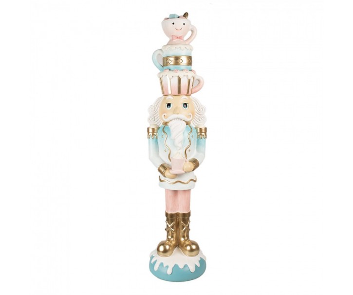 Pastelově barevná dekorace Louskáček Nutcracker - 30*28*120 cm Clayre & Eef