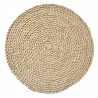 Přírodní slaměné kulaté prostírání Boho - Ø 38*1 cm