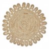 Přírodní slaměné kulaté prostírání Boho s lemováním - Ø 37*1 cmBarva: přírodníMateriál: slámaHmotnost: 0,23 kg
