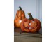 Oranžová keramická dekorace dýně Halloween - Ø 23*18 cm Clayre & Eef