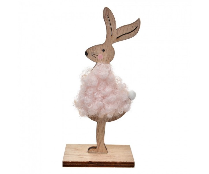 Dřevěná dekorace králíček Lapin Boisé - 5*4*12 cm Clayre & Eef