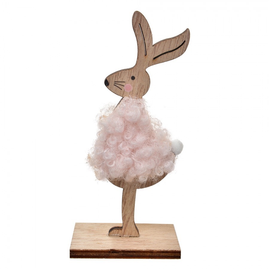 Levně Dřevěná dekorace králíček Lapin Boisé - 5*4*12 cm 65632