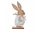Decorative Figurine Rabbit 15 Cm Brown Pink Wood - 7*4*15 cm Clayre & Eef