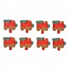 Set 8ks malý dřevěný kolíček s mašinkami - 4*1*3 cm