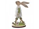 Decorative Figurine Rabbit 11 Cm Brown Green Wood - 7*4*11 cm Clayre & Eef
