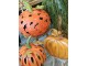 Oranžová kovová dekorace dýně Pumpkin s Led světýlky - 28*34 cm 