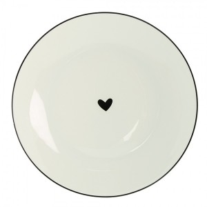 Porcelánový dezertní talířek se srdíčkem Love Birds - Ø 20*2 cm