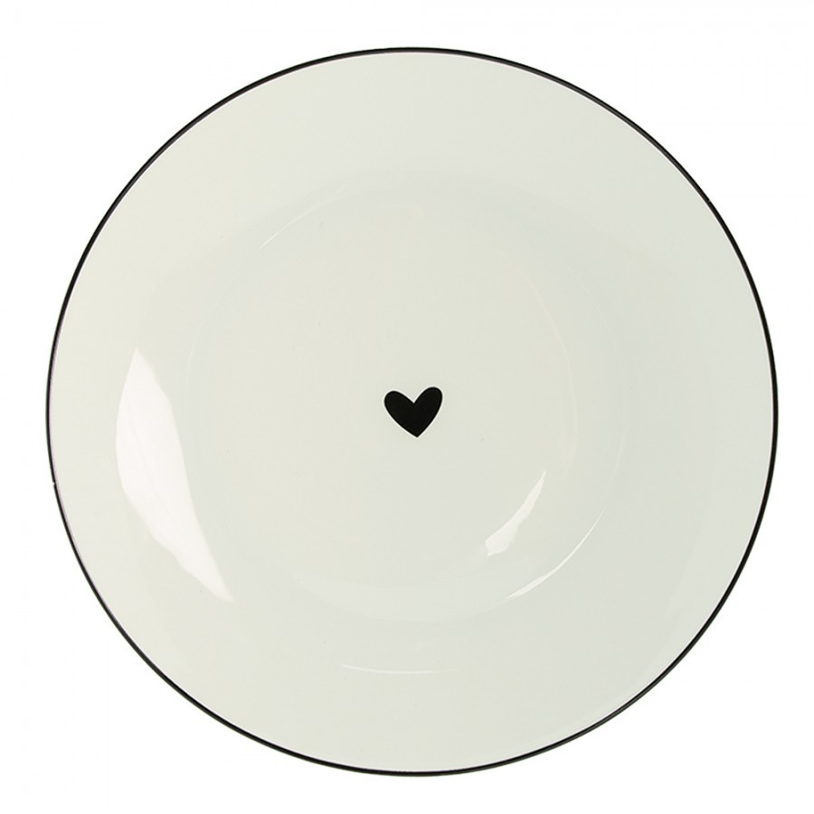 Porcelánový dezertní talířek se srdíčkem Love Birds - Ø 20*2 cm