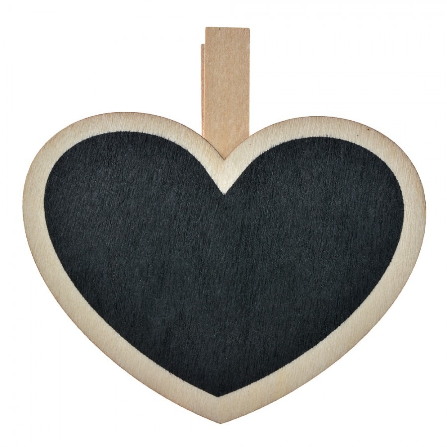 Malý dřevěný kolíček se srdíčkem s tabulkou - 8*2*8 cm