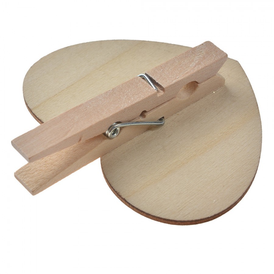 Malý dřevěný kolíček se srdíčkem s tabulkou - 8*2*8 cm