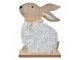 Decorative Figurine Rabbit 14x5x17 Cm Brown White Wood Textile - 14*5*17 cm Clayre & Eef
