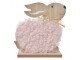Decorative Figurine Rabbit 14x5x17 Cm Brown Pink Wood Textile - 14*5*17 cm Clayre & Eef