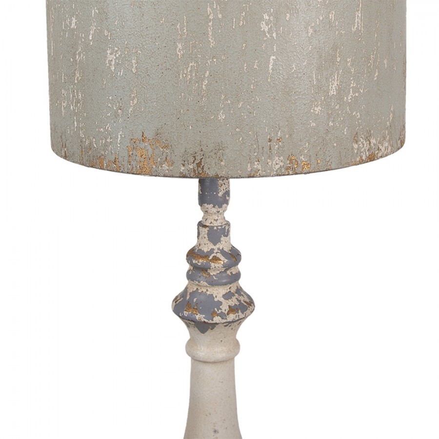 Béžová kovová vintage stolní lampa Lucienne - Ø 33x75 cm