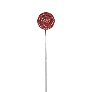 Bílo-červený vánoční zápich lízátka Lollipop - 6*2*40 cm
