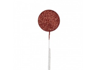 Bílo-červený vánoční zápich lízátka Lollipop - 6*2*40 cm