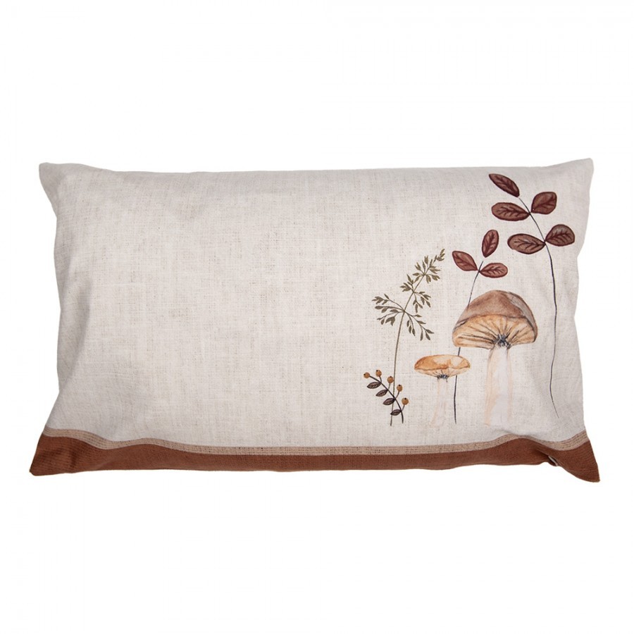 Béžový povlak na polštář s houbičkami Little Forest Jewels - 30*50 cm