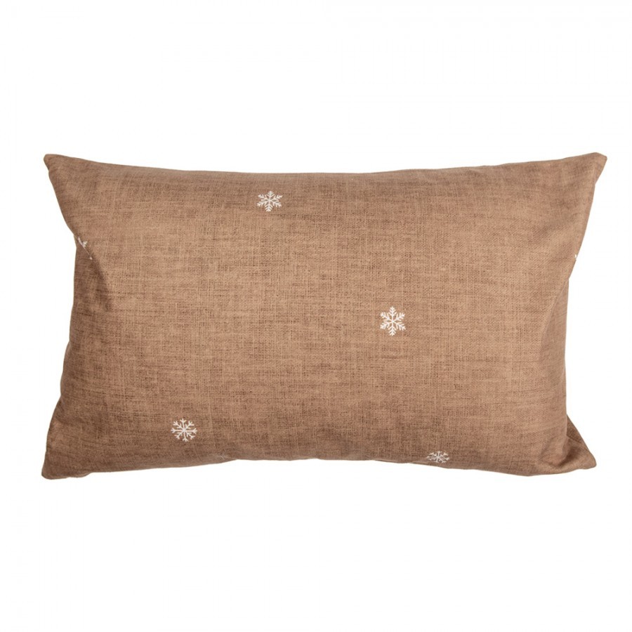 Hnědý povlak na polštář s perníkovými chaloupkami Gingerbread Bliss - 30*50 cm