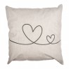 Béžovo-zelený povlak na polštář se srdíčky Hearts Love - 45*45cm Barva: béžová, zelená, bíláMateriál: 100% PolyesterHmotnost: 0,11 kg