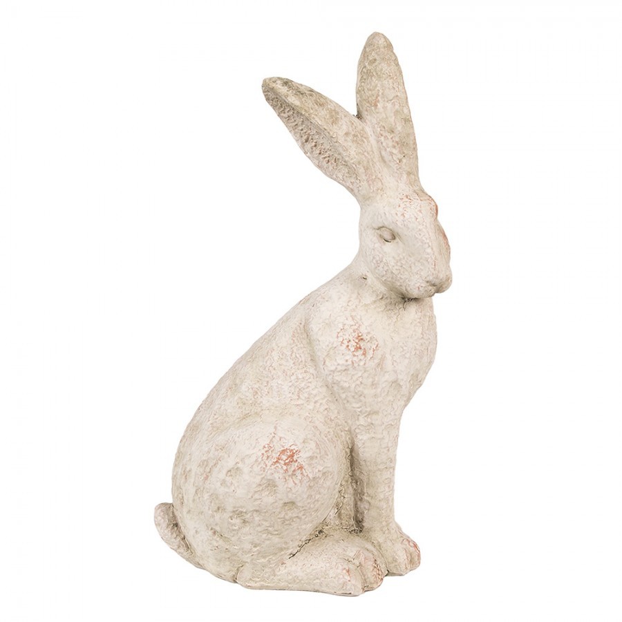 Béžová antik dekorační figurka králík Rabbit - 19*15*35 cm