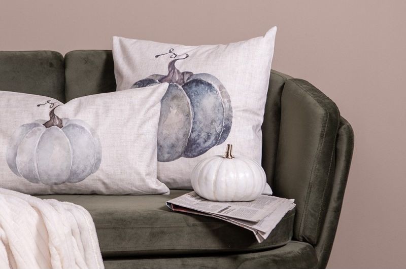 Béžovo-šedý povlak na polštář s dýní Country Style Pumpkin - 45*45 cm