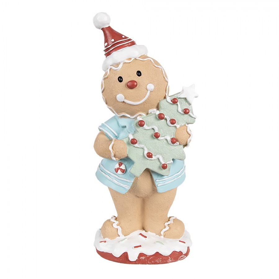 Vánoční dekorace perníček se stromečkem Gingerbread Man - 11*8*25 cm