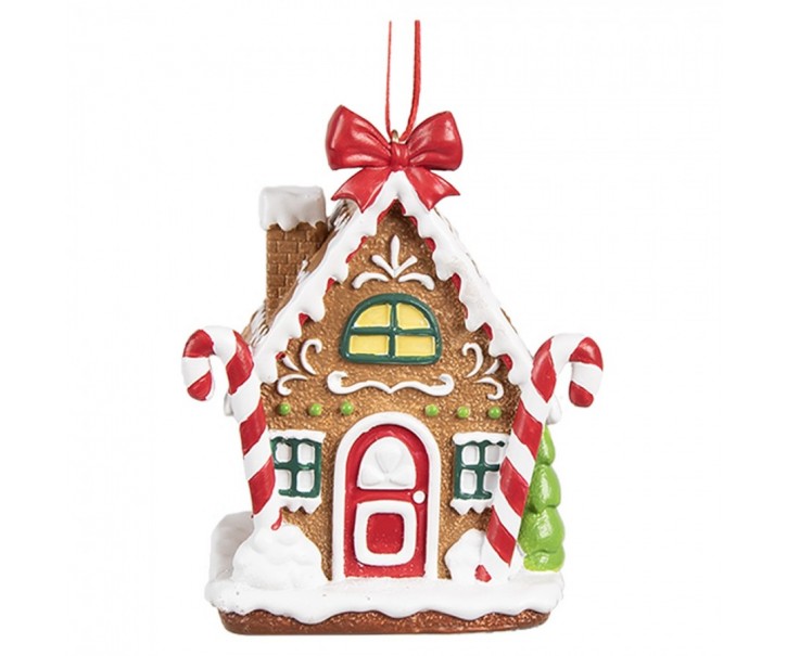 Závěsná ozdoba perníková chaloupka Gingerbread House - 7*5*9 cm