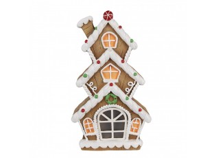 Gingerbread House With LED 24x11x41 Cm Brown Plastic Gingerbread House - LED 24*11*41 cm