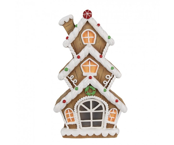 Vánoční perníková chaloupka s Led světýlky Gingerbread House - 24*11*41 cm