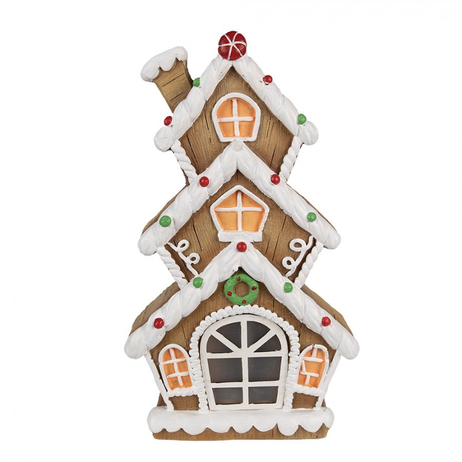Vánoční perníková chaloupka s Led světýlky Gingerbread House - 24*11*41 cm