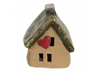 Decorative Figurine House 7x6x9 Cm Brown Ceramic - 7*6*9 cm