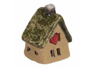 Decorative Figurine House 7x6x9 Cm Brown Ceramic - 7*6*9 cm