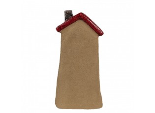 Decorative Figurine House 10x7x19 Cm Brown Red Ceramic - 10*7*19 cm