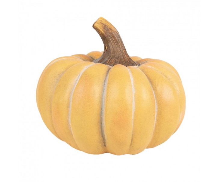 Žluooranžová dekorace dýně Pumpkin - Ø 28*23 cm