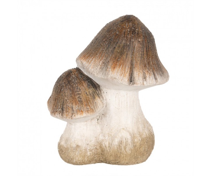 Béžovo-hnědá keramická dekorace houby Mushroom - 10*7*12 cm