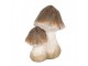 Béžovo-hnědá keramická dekorace houby Mushroom - 10*7*12 cm