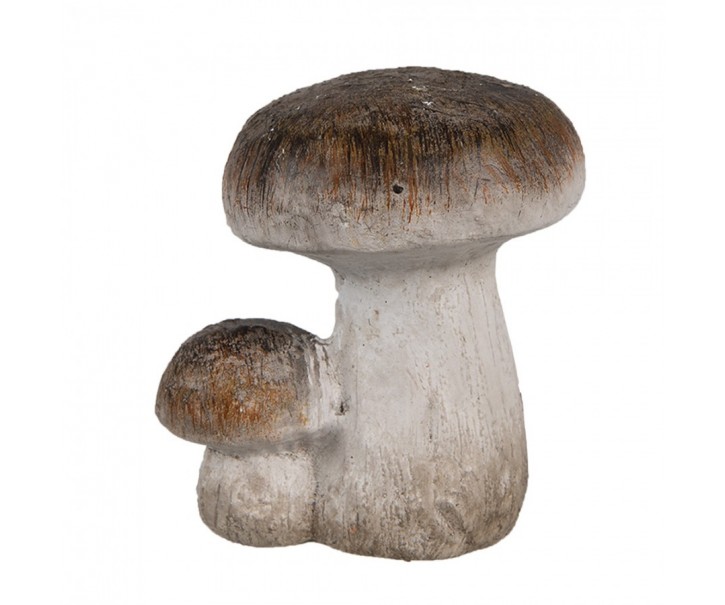 Béžovo-hnědá keramická dekorace houby Mushroom - 6*5*7 cm