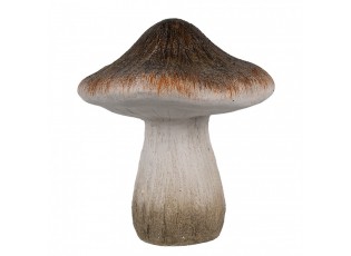 Béžovo-hnědá keramická dekorace houba Mushroom - Ø 11*12 cm