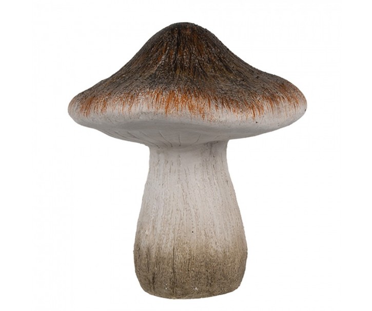 Béžovo-hnědá keramická dekorace houba Mushroom - Ø 11*12 cm