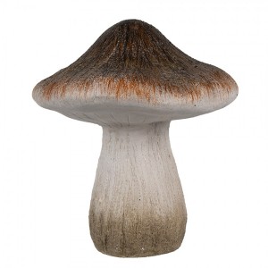 Béžovo-hnědá keramická dekorace houba Mushroom - Ø 11*12 cm