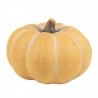 Žluooranžová keramická dekorace dýně Pumpkin - Ø 15*10 cm