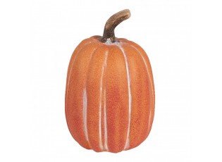 Oranžová keramická dekorace dýně Pumpkin - 12*17 cm 