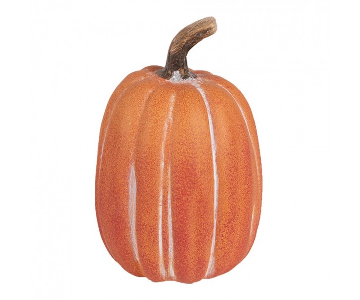 Oranžová keramická dekorace dýně Pumpkin - 12*17 cm 