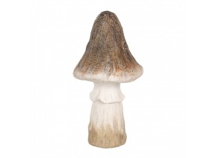 Béžovo-hnědá keramická dekorace houba Mushroom - Ø 12*22 cm